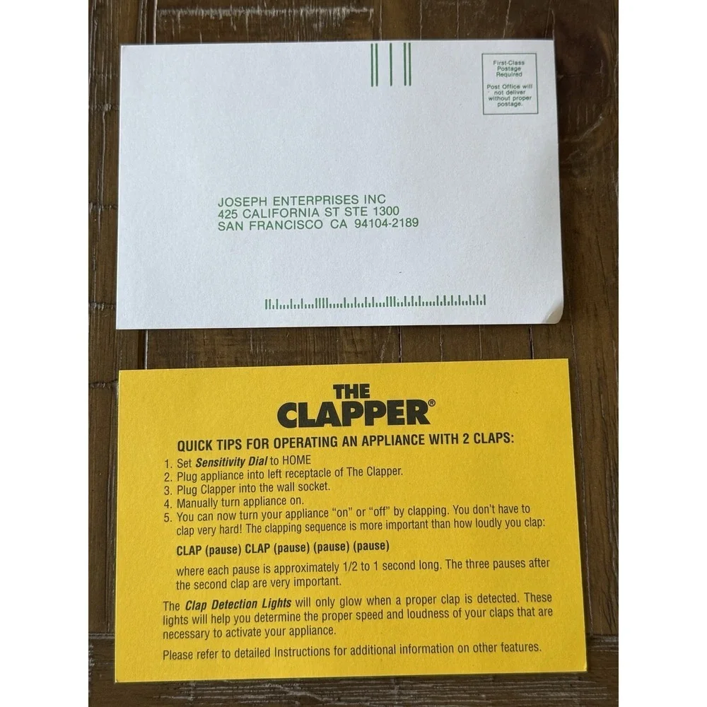 Sold‎  Clap On! Clap Off! The Clapper! Control Wall Outlet Adapter